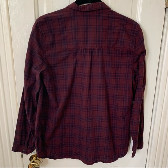 Abercrombie & Fitch Maroon & Navy Flannel - Picture 2 of 4